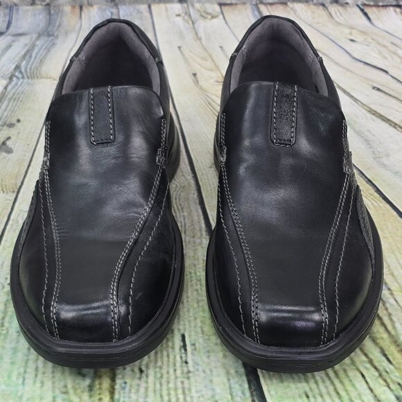 Clarks Gessler Step Loafers Men’s 11.5 Black Leather Slip-On Shoes Comfort - Picture 6 of 9